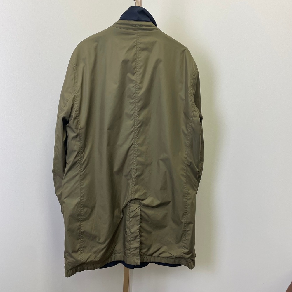 Massimo Dutti Reversible Car Coat Mens XXL Navy Blue Olive Green Jacket - Picture 4 of 16